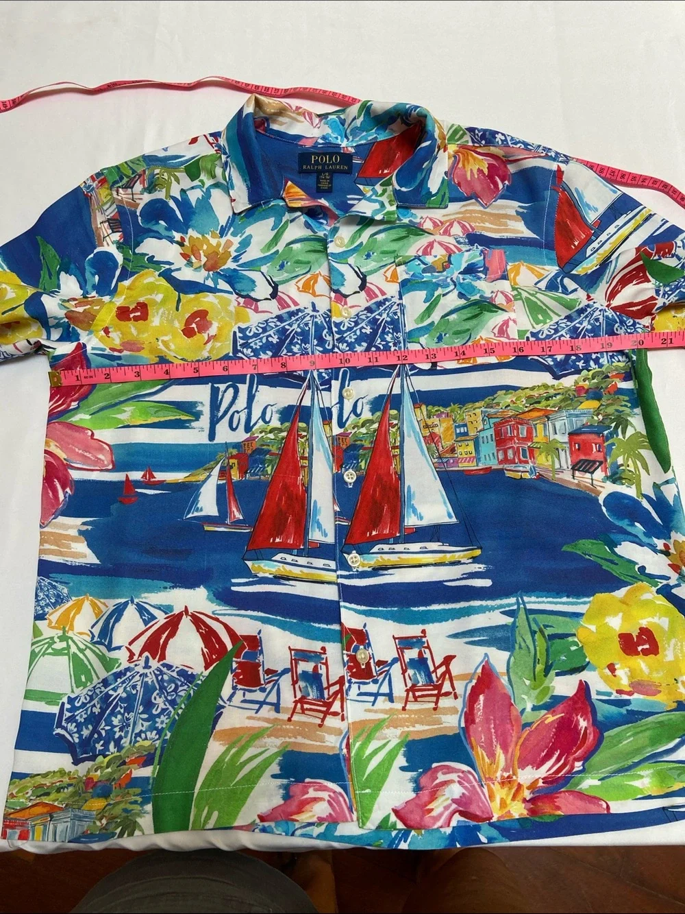 Polo Ralph Lauren Riviera Print Camp Button Down Shirt
